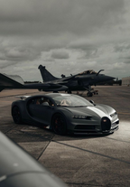 Bugatti and a jet